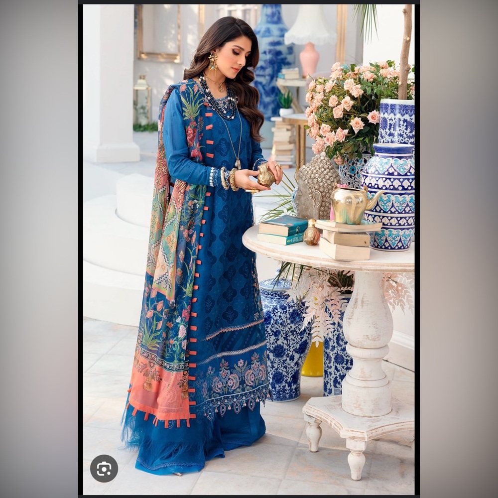 Indian Pakistani 3 pieces embroidered Cotton suit